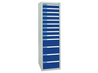 ladekast HxBxD 1800x500x500mm 13laden vergrendeling RAL7035 RAL5010 - 1