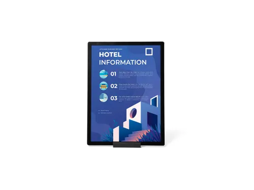 Verlichte Tafeldisplay LED Slide In A4 Zwart