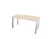 vergadertafel HxBxD 74x140x70cm rechthoekig NE-esdoorn 4voeten alu
