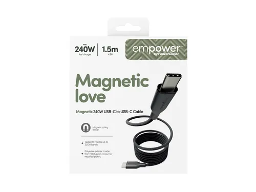 PanzerGlass empower by Magnetic 240W USB-C to USB-C Cable | USB