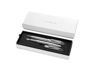 Schrijfset Pelikan Jazz Noble Elegance K36+P36 medium zilver - 1