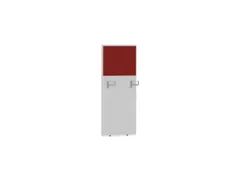 baliepaneel,v. bureau,aanbouw rechts,B 600mm,Bl-wit,BN4011-rood