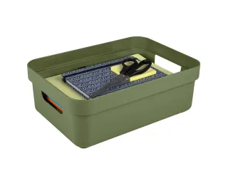 Sigma Home opbergbox 9L donkergroen - 35x24,6x12,2cm - 4