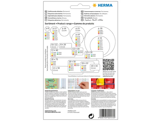 HERMA 2453 Universele etiketten 25x40mm Blauw 512 stuks