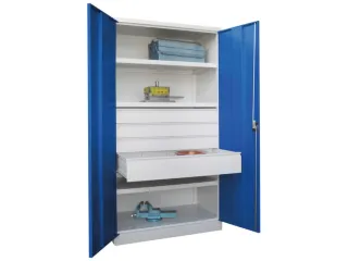 systeemkast,HxBxD 1950x1040x630mm,3xStalen bodem,RAL7035,front RAL5010 - 2