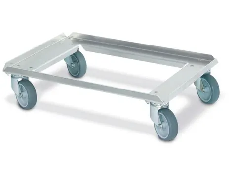 Rvs Onderwagen Euronormbakken 250kg Laadvlak 600x400mm Open Frame