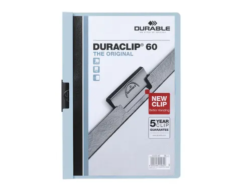 Klemmap Durable Duraclip A4 6mm 60 vellen blauw