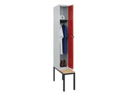 locker met bank,HxBxD 2120x300x815mm,1vak,vak B 300mm,draaigrendel