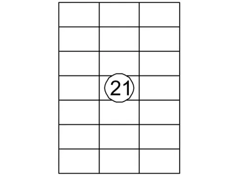 Rillprint Etiket 70x33.8mm 21 op een vel 1000 Vel