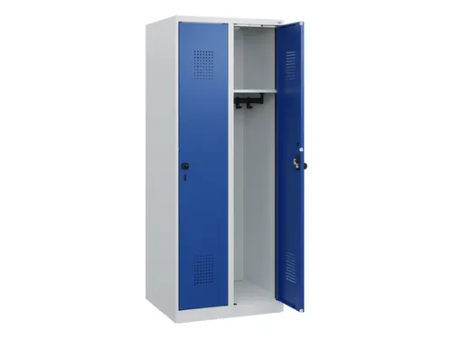 schoollocker,HxBxD 1530x600x500mm,2vak,vak B 300mm,draaigrendel