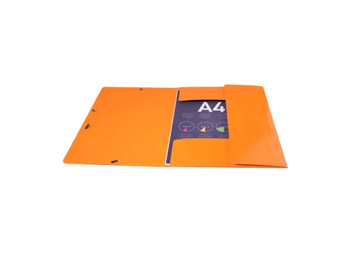 Elastomap A4 3 kleppen IDERAMA Maxi Capacity glanskarton oranje