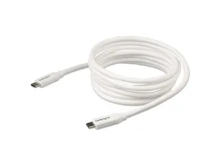 Usb-c Naar Usb-c Kabel 5a/100w Power Delivery M/m Wit 2 Meter Usb 2.0 - 2