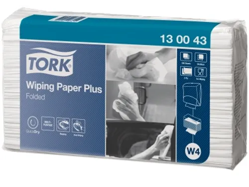 Tork 130043 Poetspapier Advanced 420 Wit Gevouwen 2-Laags