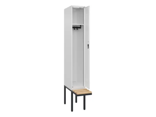 locker met bank,HxBxD 2120x300x815mm,1vak,vak B 300mm,cilinderslot