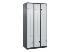 Z-garderobekast,HxBxD 1850x900x500mm,vak B 150/300mm,draaigrendel