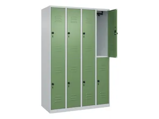 dubbeldekse locker,HxBxD 1850x1200x500mm,4x2vak.,vak B 300mm - 2