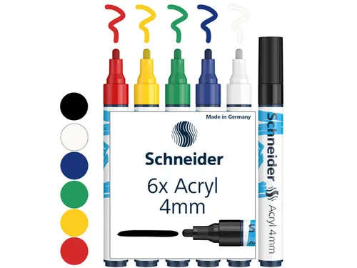 Acrylmarker Schneider Paint-It 320 4mm etui 6st.