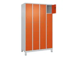lockerkast,HxBxD 1950x1200x500mm,4x5vakken,vak B 300mm,cil.-slot