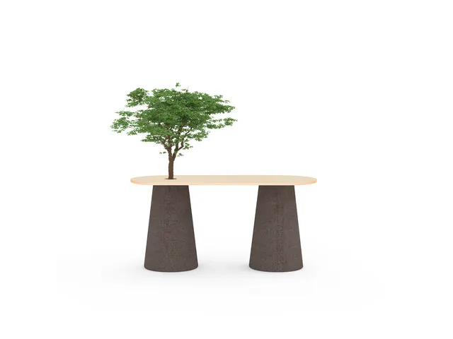 Vergadertafel Rocada Tava dubbel 220x95cm hoog beuken