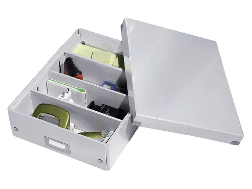 Sorteerbox WOW Click & Store 281x100x370mm wit 85% gerecycled karton