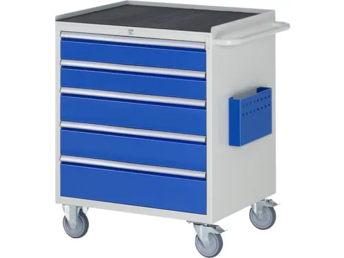 gereedschapswagen 975x770x650mm metaalblad 450kg 5 laden RAL5010