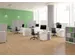 Bureau C-Poot HxBxD 680-800x1800x800mm Decor wit Zilverkleurig