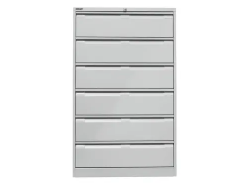 fichekast,HxBxD 1321x800x622mm,drie banen,6lade(n),romp lichtgrijs