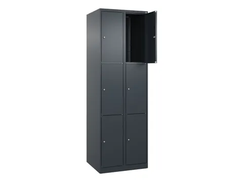lockerkast,HxBxD 1850x600x500mm,2x3vakken,vak B 300mm,cil.-slot