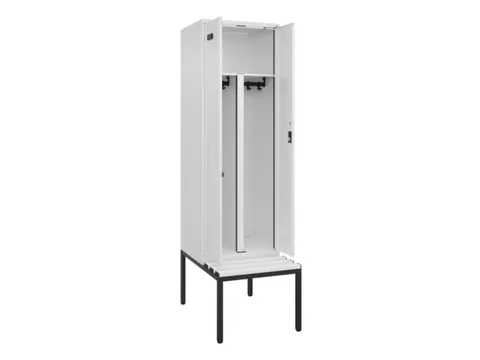 PBM-locker met bank,HxBxD 2120x600x815mm,2vak,vak B 300mm