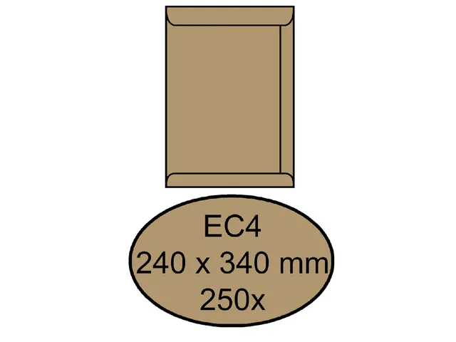 Envelop Quantore Akte Ec4 240X340Mm 100Gr Bruinkraft Gegomd