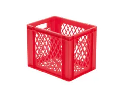 Euronorm-stapelbak 29l 320x400x300mm Wanden/bodem Opengewerkt Rood