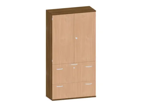 kantoorkast,HxBxD 1920x1000x430mm,decor romp noten,decor front beuken