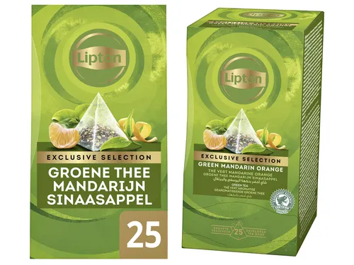 Thee Lipton Exclusive groene thee mandarijn sinaasappel 25 pramidezakj