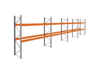 palletstelling,basis+3xaanbouw,HxBxD 3360x14900x1100mm,vakl. 3400kg - 1