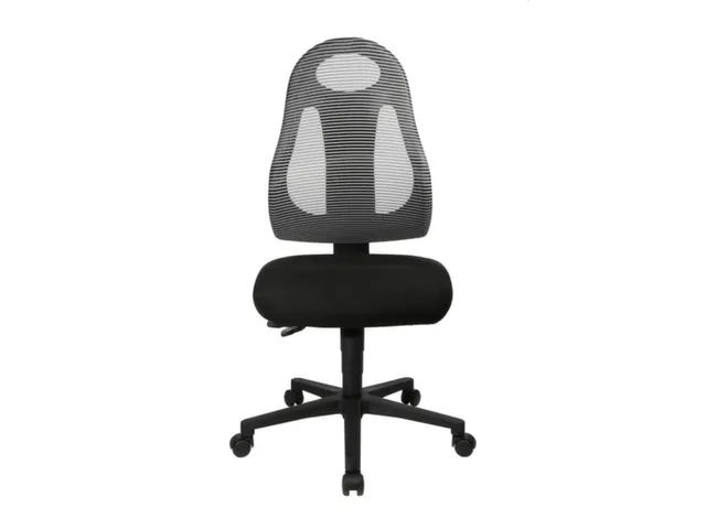 chaise de bureau pivotante,Mécan. synchrone,assise tissu noir