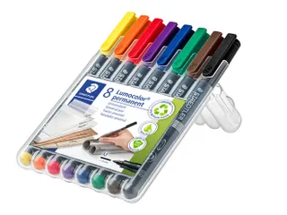 Viltstift Staedtler OHP Lumocolor 317 Medium 1.0mm Assorti 8 stuks - 3