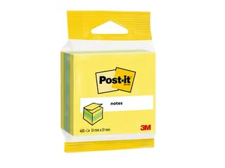 Memoblok 3M Post-it 2012L 51x51mm kubus ass kleur 400 vel - 1