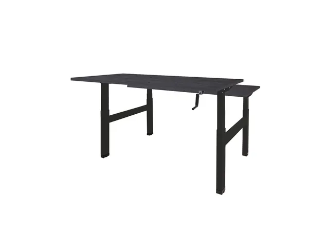 Dextro Slinger Duo zit/sta Bureau 120x80 houtprint schaduw 25mm zwart