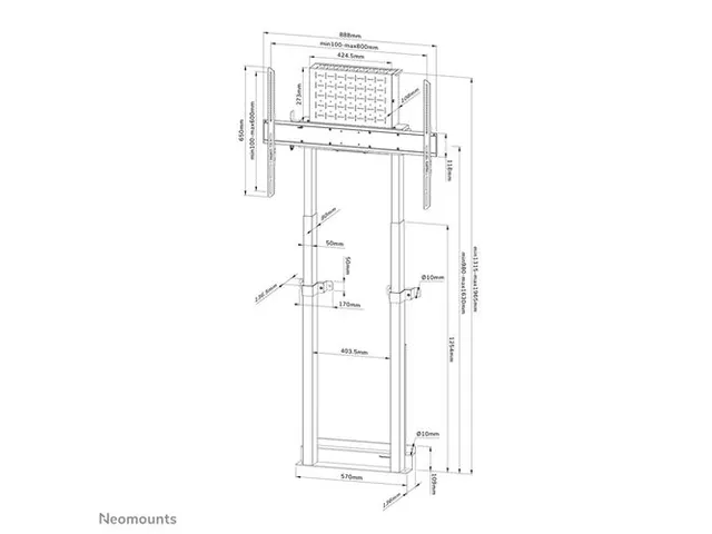 Wandsteun Automatisch Tot 100 Inch WL55-875WH1 Wit