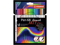 Brushstift STABILO Pen 568/18 Arty assorti etui à 18 stuks