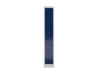 Lockerkast 1800x310x500mm 1x3 vakken cilinderslot, sokkel, RAL5010 - 2