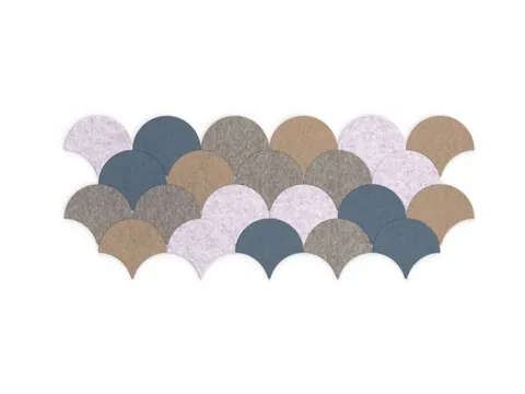 Akoestische PET-vilt Japanse Golf tegels set assorti 30x26cm 22 stuks