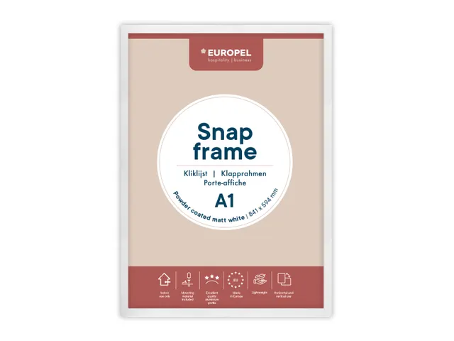 Kliklijst Europel A1 25mm mat wit
