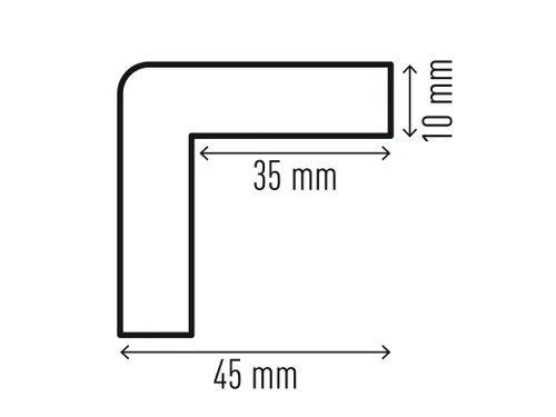Hoekbeschermingsprofiel 35mm x 1m C35 magnetisch geel/zwart