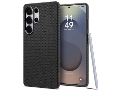 Spigen Liquid Air Samsung Galaxy S25 Ultra Hoesje Back Cover Mat Zwart