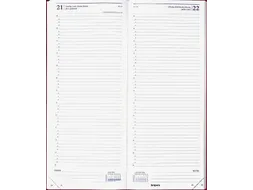 Agenda 2027 Brepols Saturnus Lima 1dag/1pagina bordeaux
