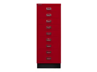 kantoor-ladekast HxBxD 940x349x432mm 9 laden romp kardinaalrood staal - 3