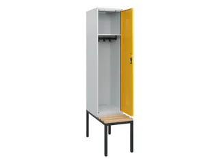 locker met bank,HxBxD 1950x400x815mm,1vak,vak B 400mm,cilinderslot - 1