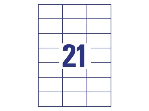 Etiket Avery Zweckform 3652-200 70x42.3mm wit 4200stuks