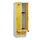 locker met bank,HxBxD 1950x600x815mm,2vak,vak B 300mm,draaigrendel